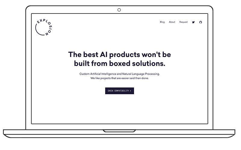 Screenshot of the explosion.ai website