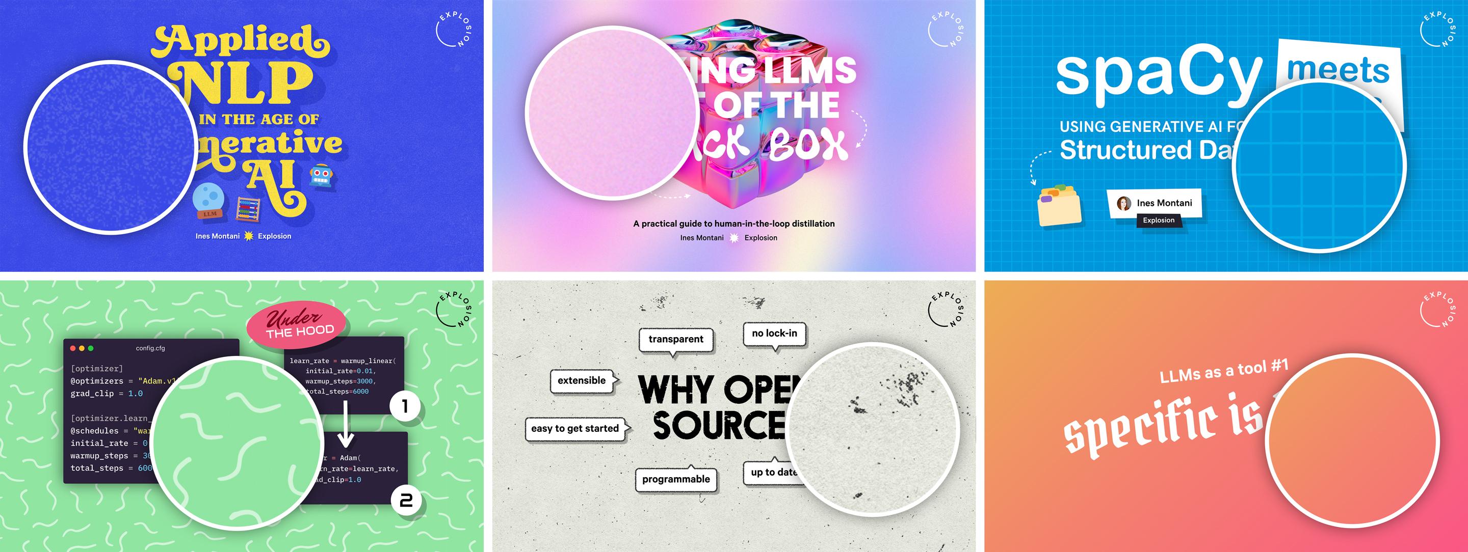 Examples of textures, gradients and patterns used in my slides