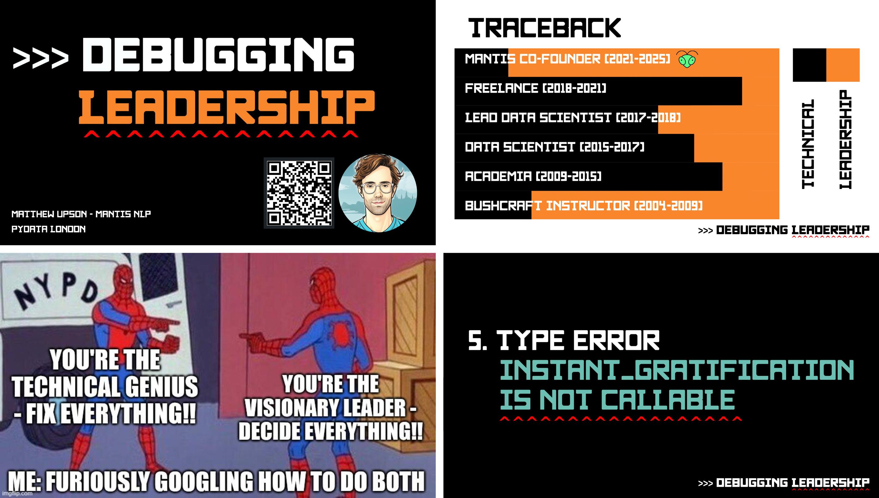 Screenshots from the talk slides
