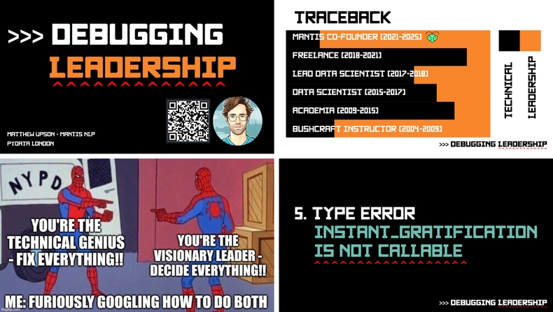 Screenshots from the talk slides