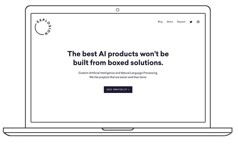 Screenshot of the explosion.ai website
